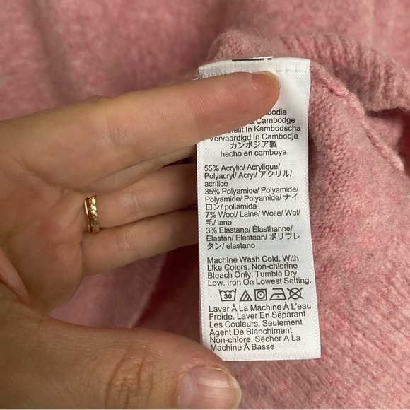 J. CREW Collared Polo Sweater in Extra Soft Yarn Pink Size Small - Picture 6 of 7